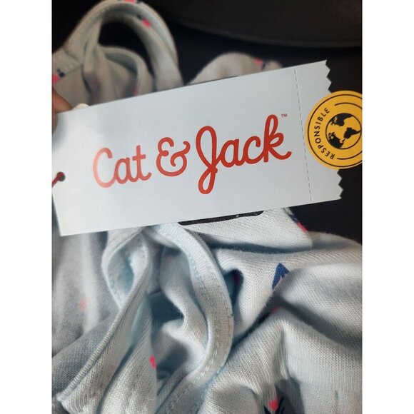 Cat & Jack L(10/12) girls's Casual Maxi Dress With Pink & Blue Floral Print. NWT - Picture 4 of 10